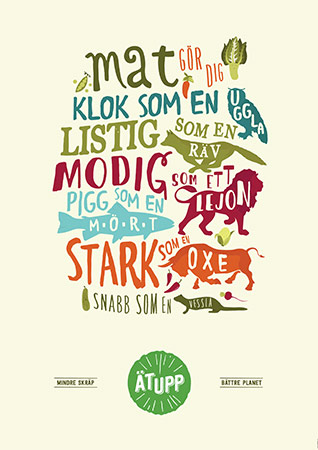 Ät upp minska svinnet kampanj affisch