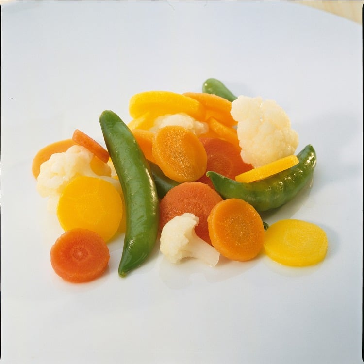 Grönsaker morot blomkål ärtskida