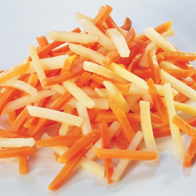 Strimlade rotfrukter morötter