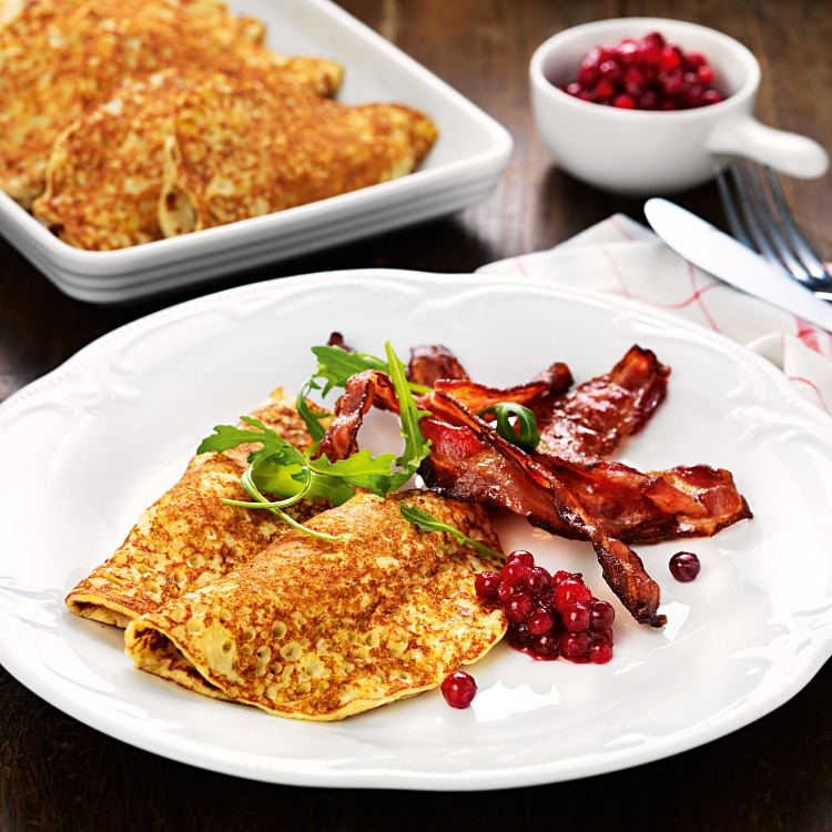 Raggmunk med stekt bacon
