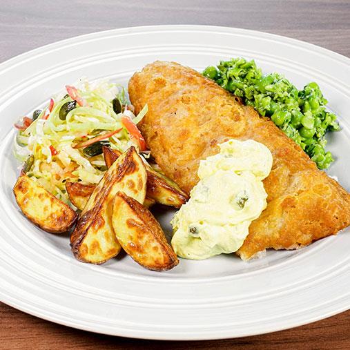 Fish & Chips med ärtmos