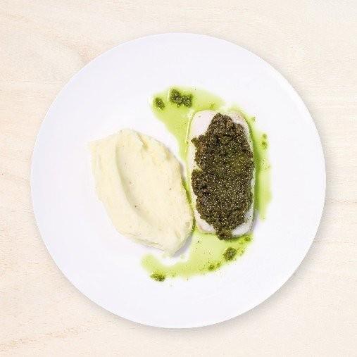 Fisk med nordisk pesto och palsternacksmos