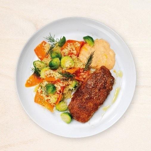 Kapkummel med couscous och ajvardressing