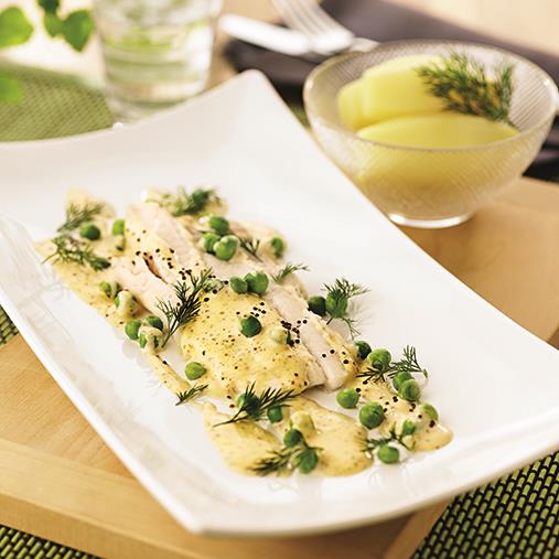 Kokt torsk med skånsk senapssås