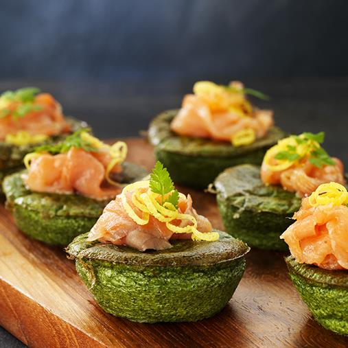 Äggmuffins med spenat och lax