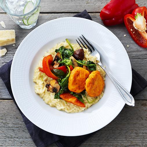 Morotsbiff på risottobädd