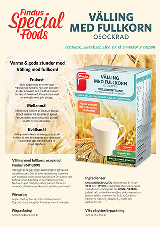 Välling med fullkorn info blad